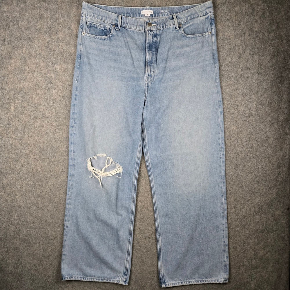 Good American‎ Jeans Womens 15 Blue Good Standard Baggy Distressed Low Rise 90s